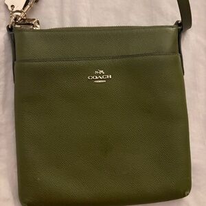Coach green crossbody bag
